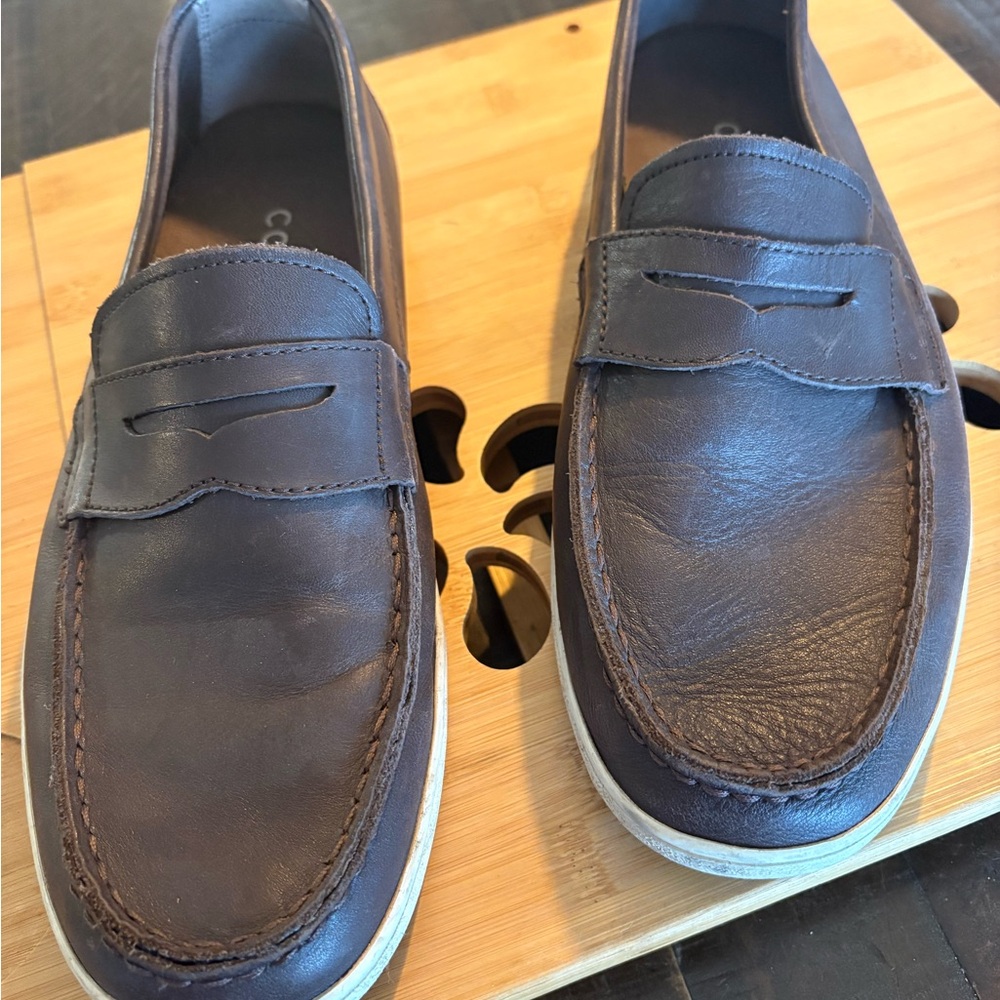 Cole Haan Men's Hyannis Penny Loafers in brown leather